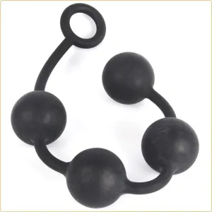 4 Ball Jumbo Silicone Anal Beads (3 Sizes Available)