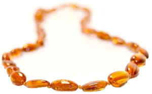 Amber beads teething necklace