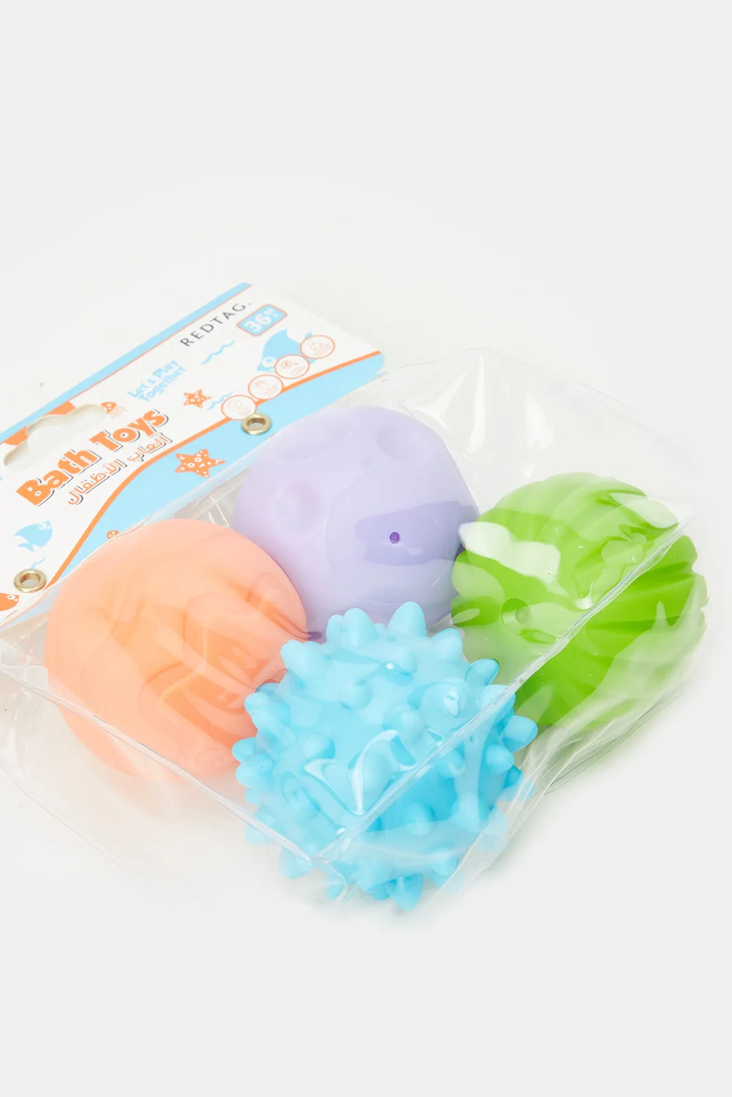 Assorted Bath Time Soft Ball Set (Pack of 4)