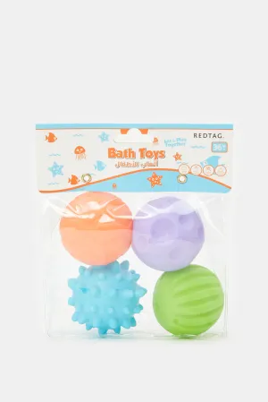 Assorted Bath Time Soft Ball Set (Pack of 4)