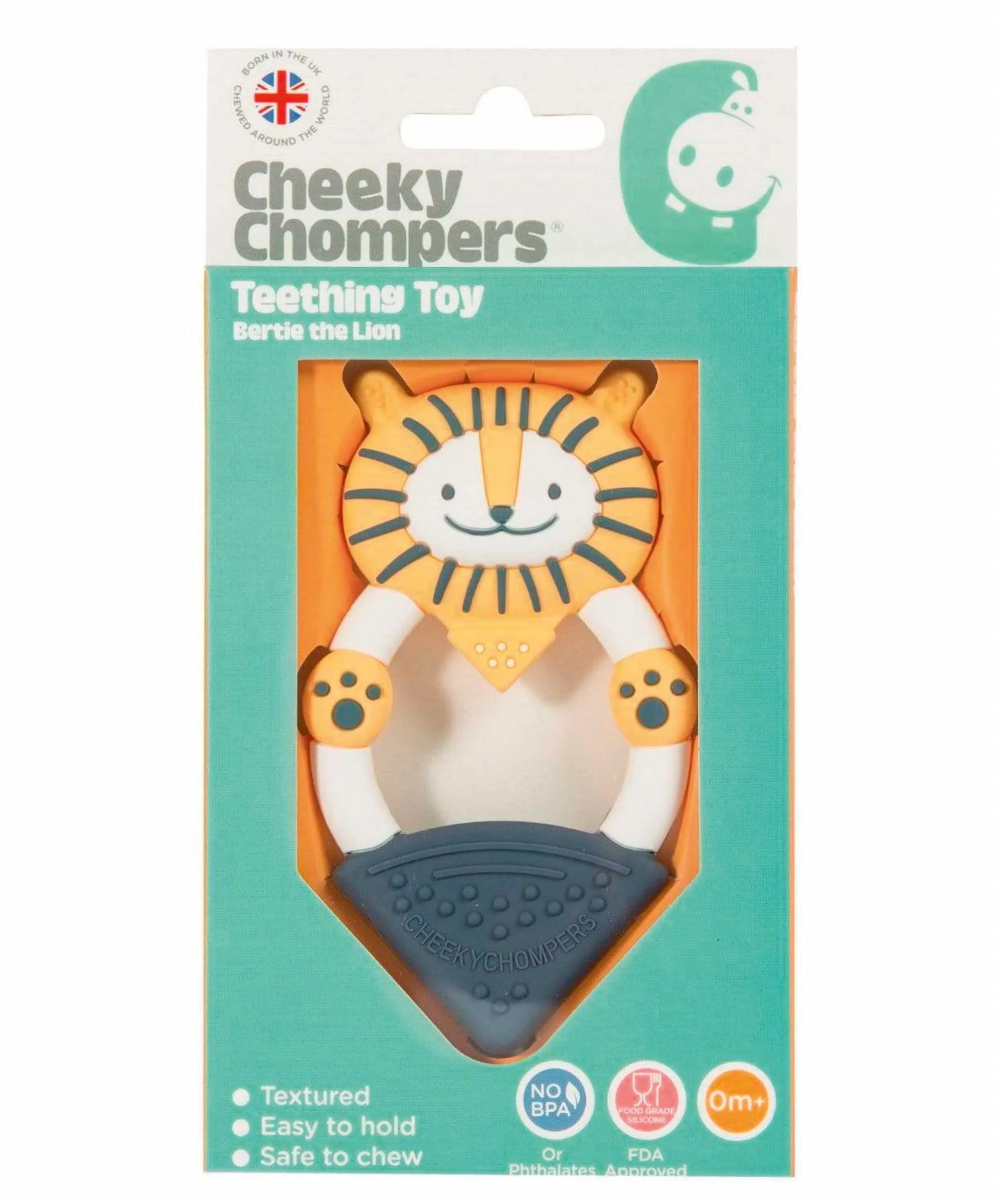 Cheeky Chompers Bertie the Lion - Textured Animal Teether