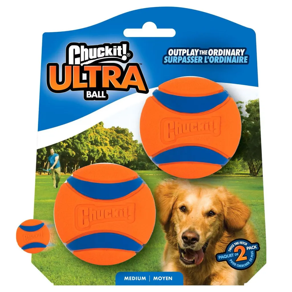 Chuckit! Ultra Ball Toy For Dogs - Medium (2 pack)