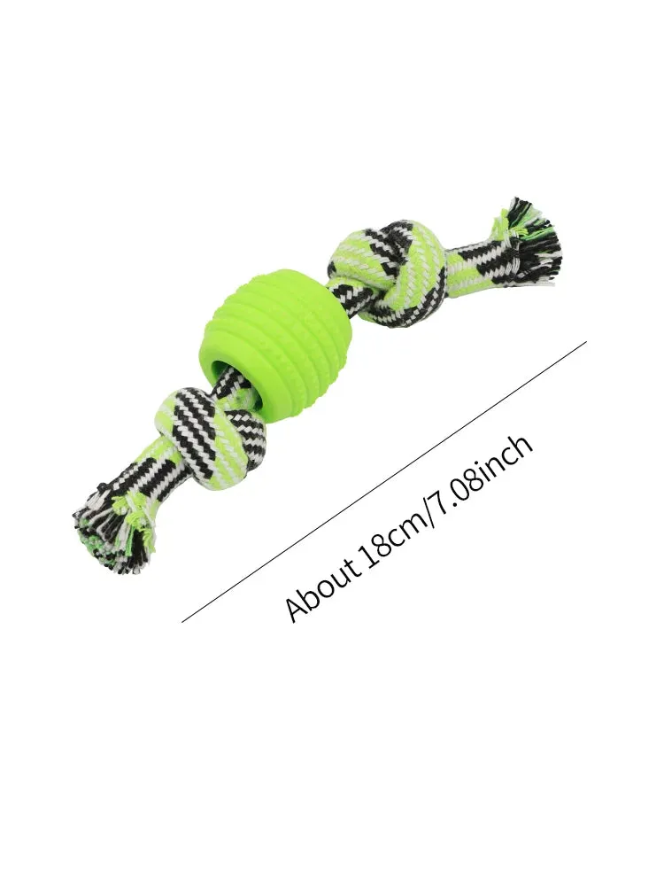 Cotton Rope Double Knot Ball Dog Toy – Bite-Resistant Tooth Cleaning Toy