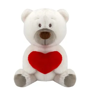 Cream Colour Hippo with Love Heart- 27cm