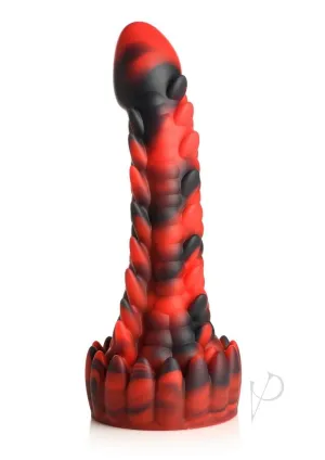 Creature Cocks Demon Rising Scaly Dragon Silicone Dildo Red & Black