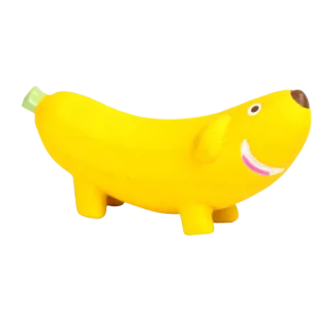 Dog in the banana rubber dog toy