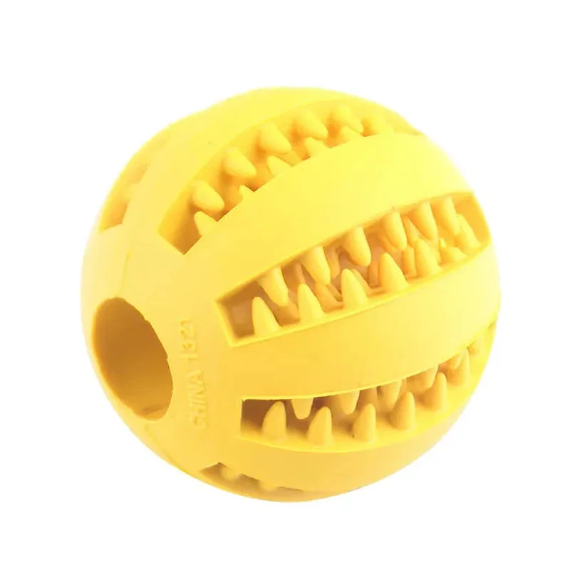 Durable Rubber Interactive Chew Ball for Dogs and Cats