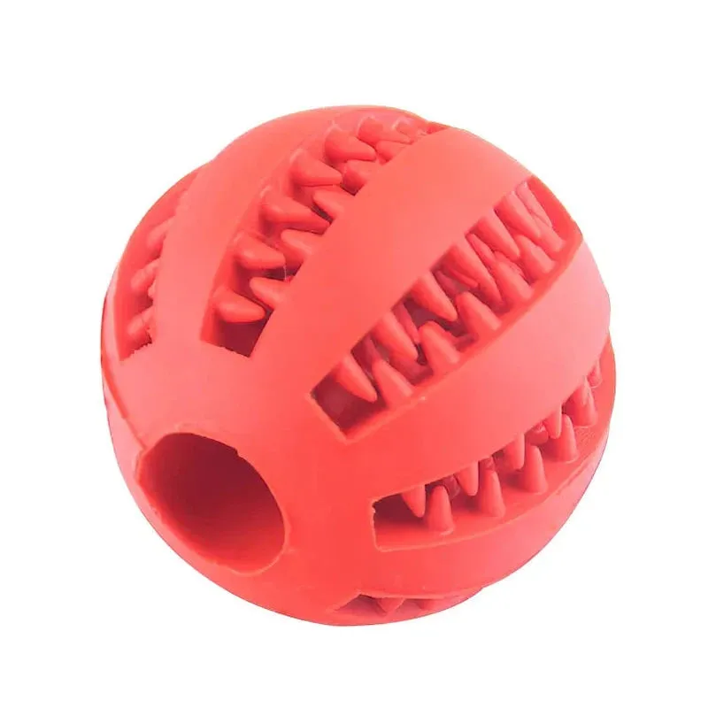 Durable Rubber Interactive Chew Ball for Dogs and Cats