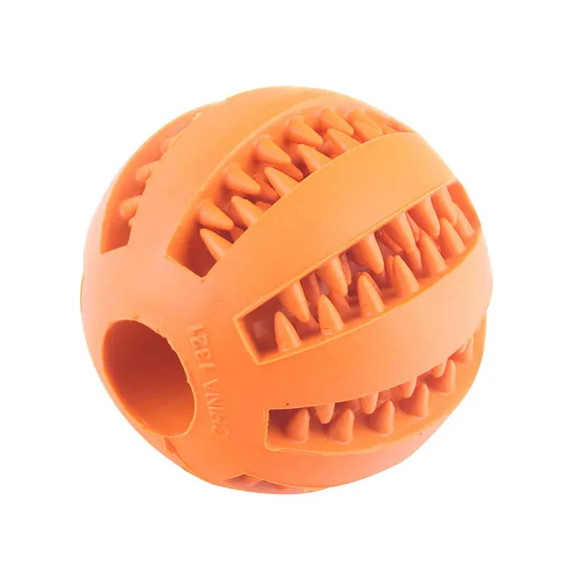 Durable Rubber Interactive Chew Ball for Dogs and Cats