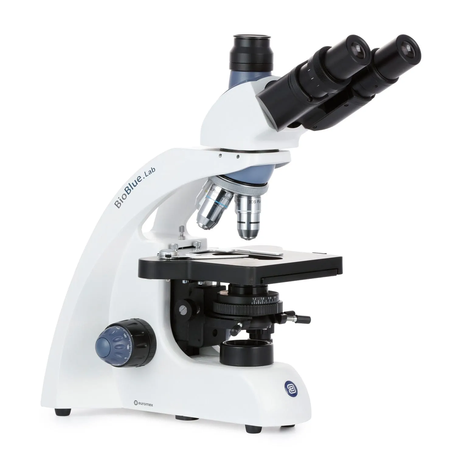 Euromex BioBlue Lab Tinocular Compound Microscope 40X-1000X Magnification with Plan IOS Objectives