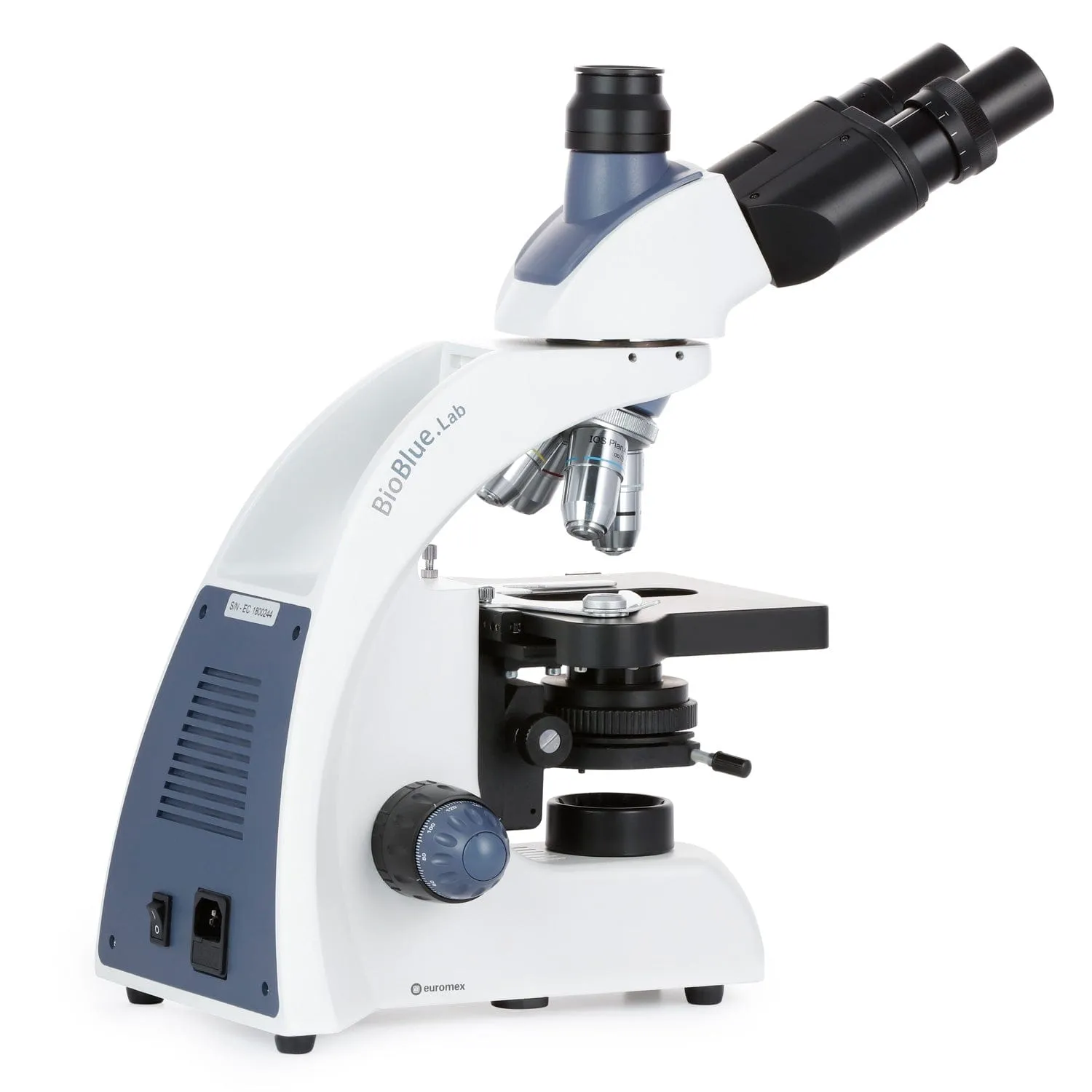 Euromex BioBlue Lab Tinocular Compound Microscope 40X-1000X Magnification with Plan IOS Objectives