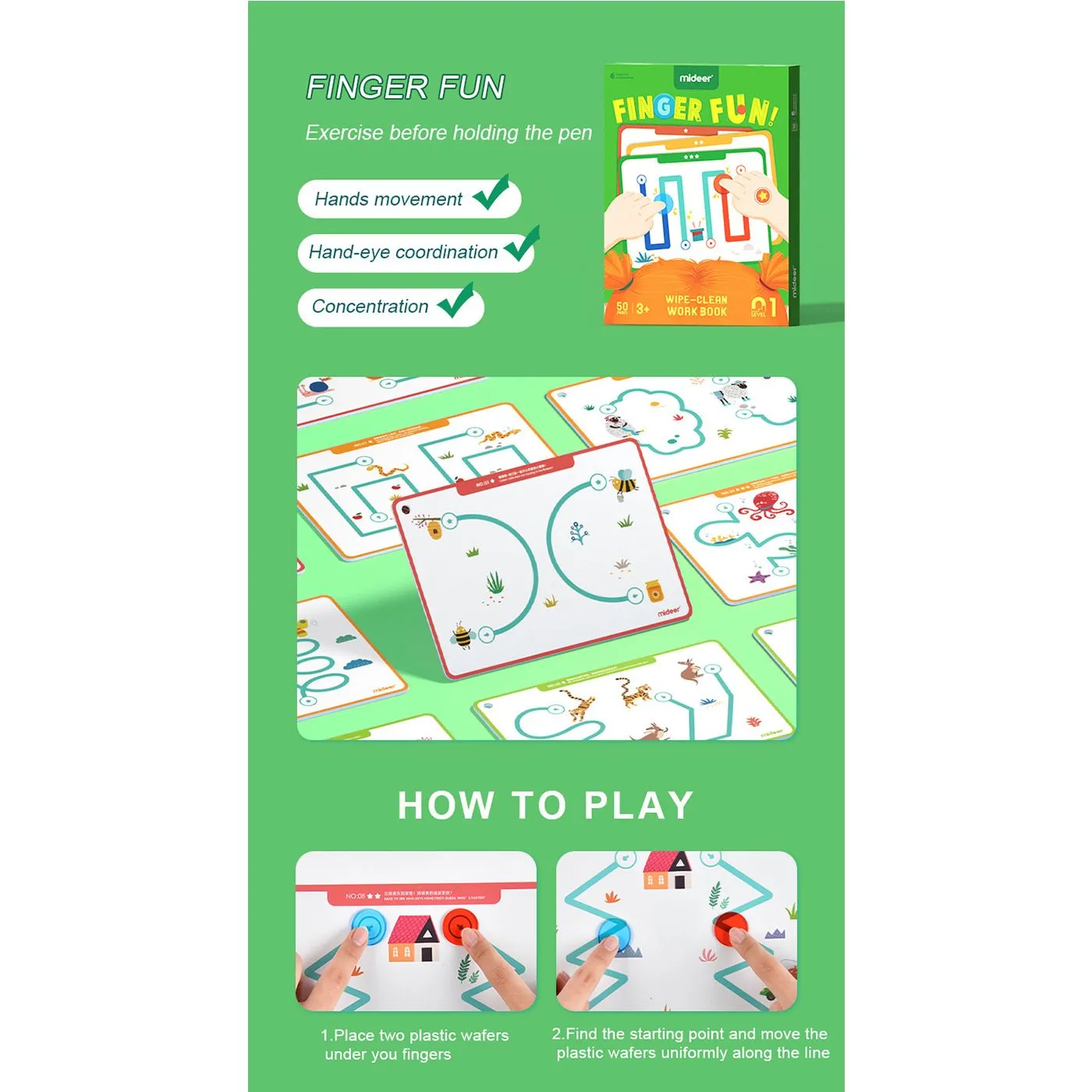 Finger Fun Wipe-clean Work Book