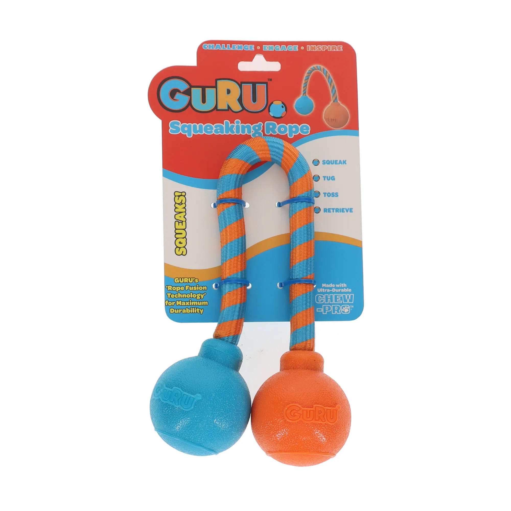 GURU Squeaking Rope Dog Toy Medium