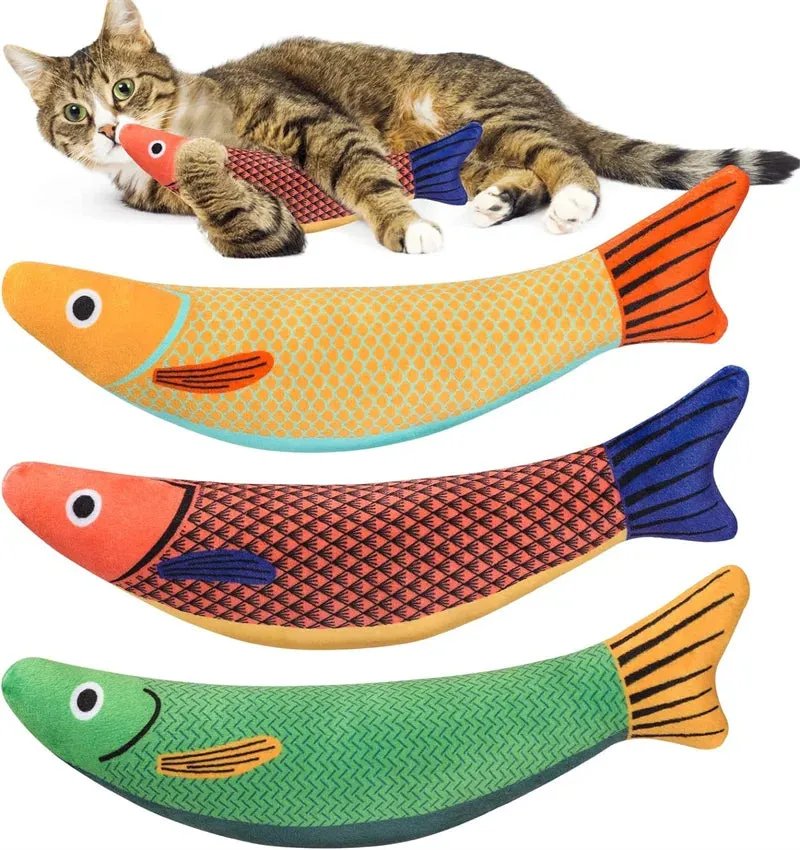 Interactive 3D Goldfish Catnip Toy for Kittens