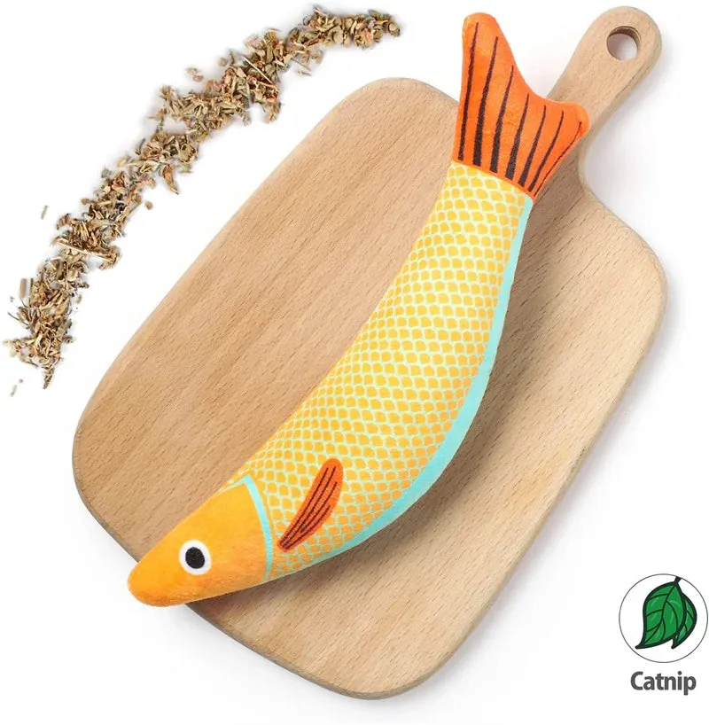 Interactive 3D Goldfish Catnip Toy for Kittens