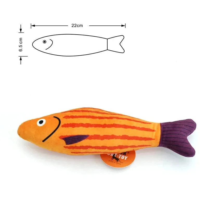 Interactive 3D Goldfish Catnip Toy for Kittens