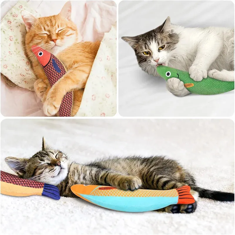 Interactive 3D Goldfish Catnip Toy for Kittens