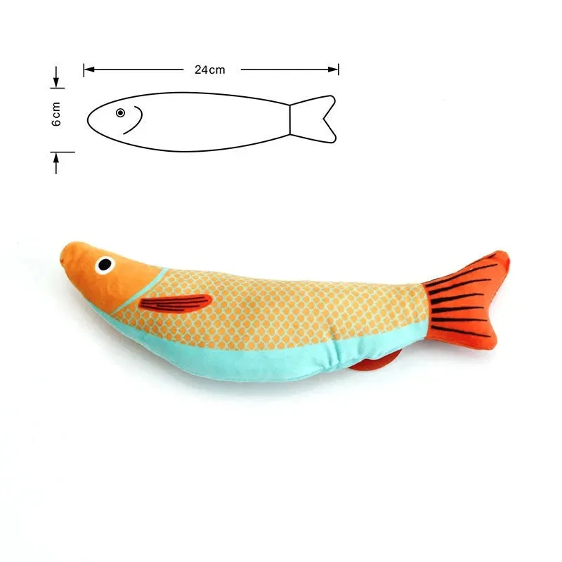 Interactive 3D Goldfish Catnip Toy for Kittens