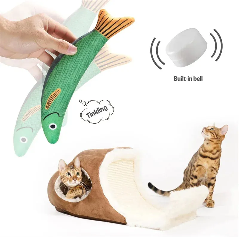 Interactive 3D Goldfish Catnip Toy for Kittens