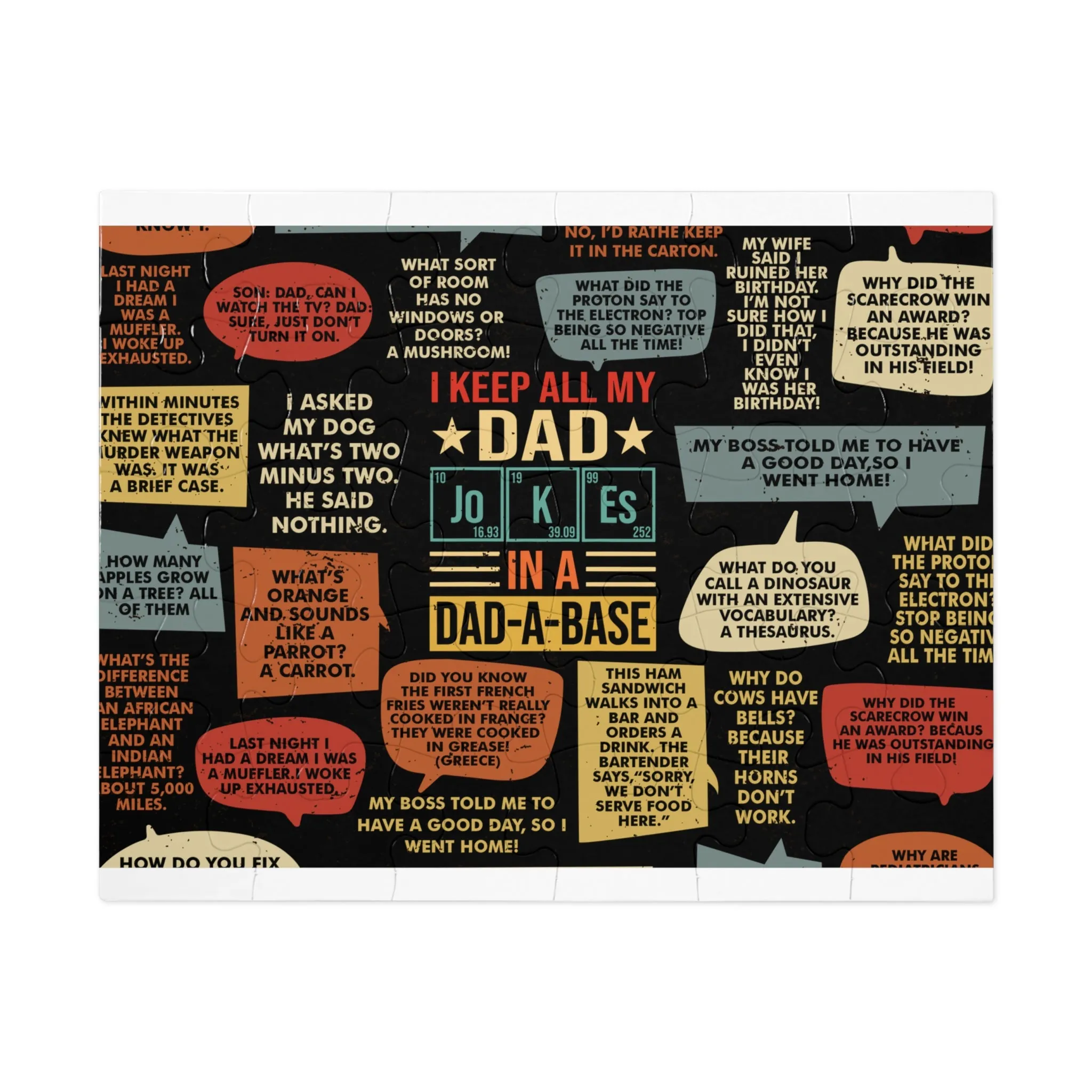 Jigsaw Puzzle, Dad Jokes, Personalised/Non-Personalised (30, 110, 252, 500,1000-Piece)