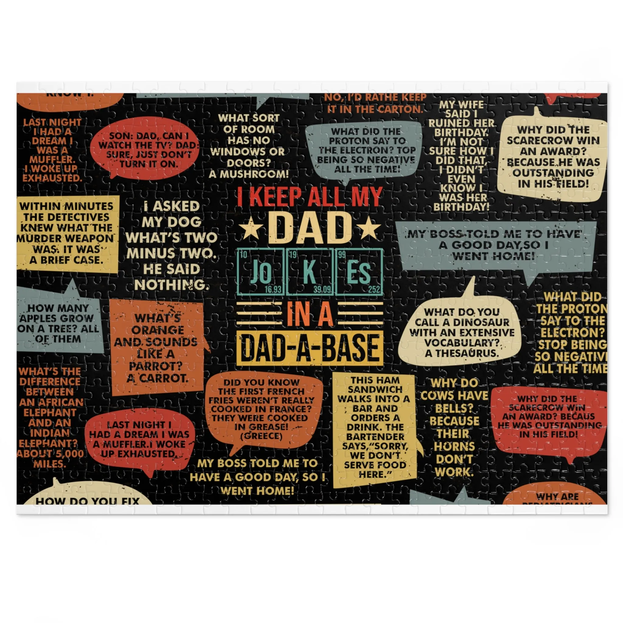 Jigsaw Puzzle, Dad Jokes, Personalised/Non-Personalised (30, 110, 252, 500,1000-Piece)