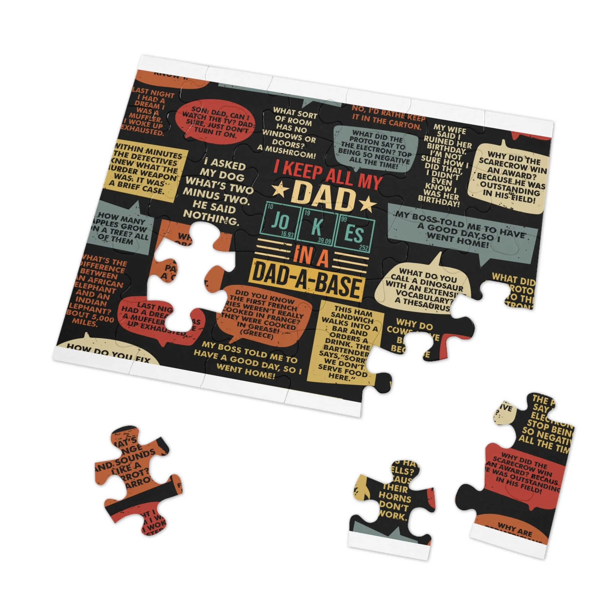 Jigsaw Puzzle, Dad Jokes, Personalised/Non-Personalised (30, 110, 252, 500,1000-Piece)