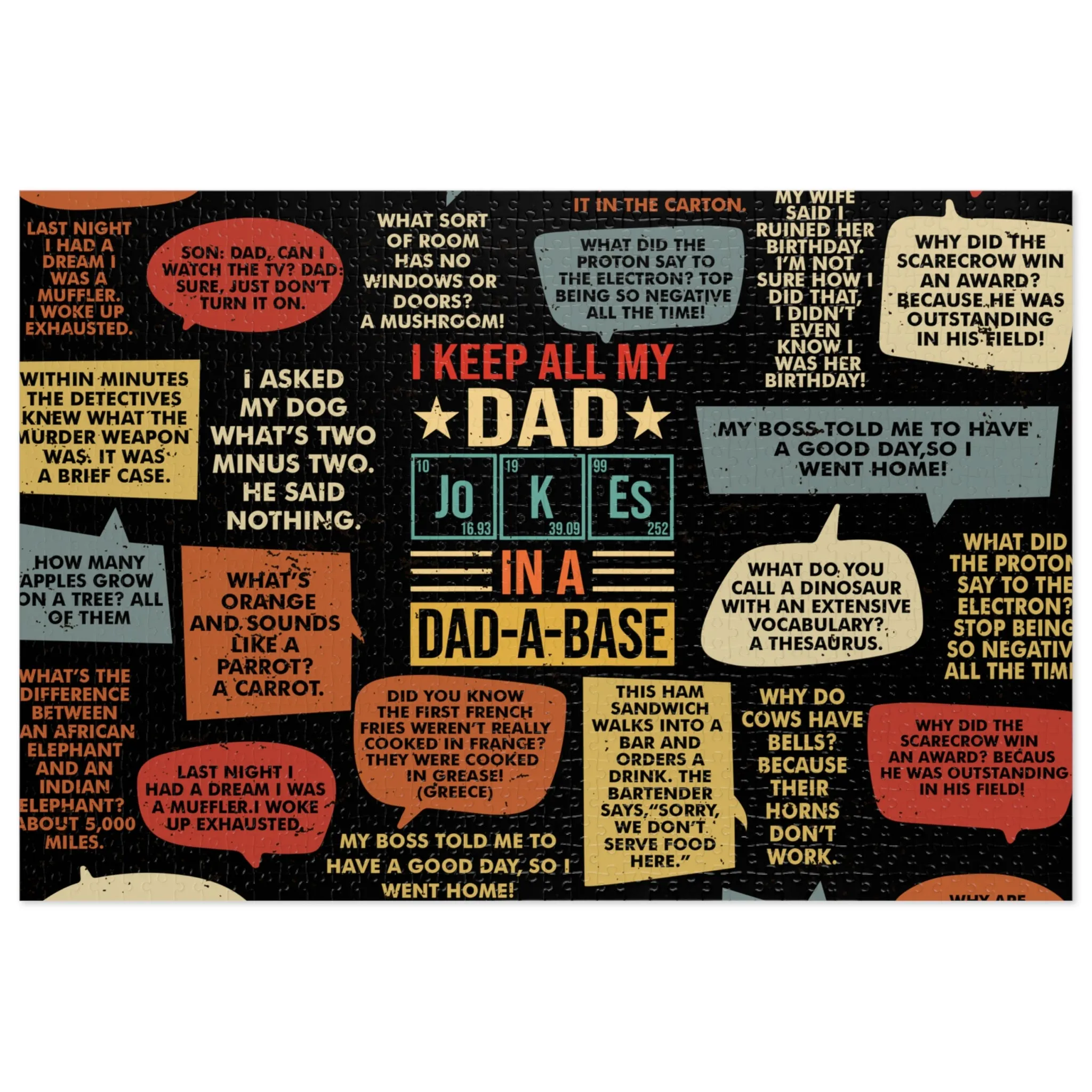 Jigsaw Puzzle, Dad Jokes, Personalised/Non-Personalised (30, 110, 252, 500,1000-Piece)