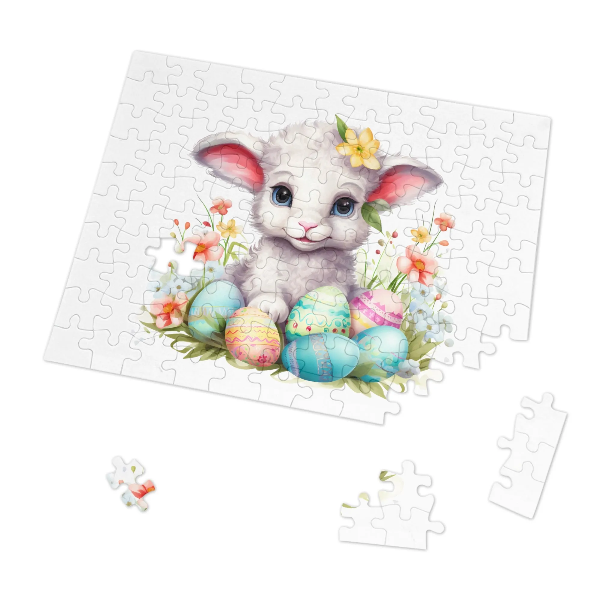 Jigsaw Puzzle, Easter, Lamb, Personalised/Non-Personalised (30, 110, 252, 500,1000-Piece)