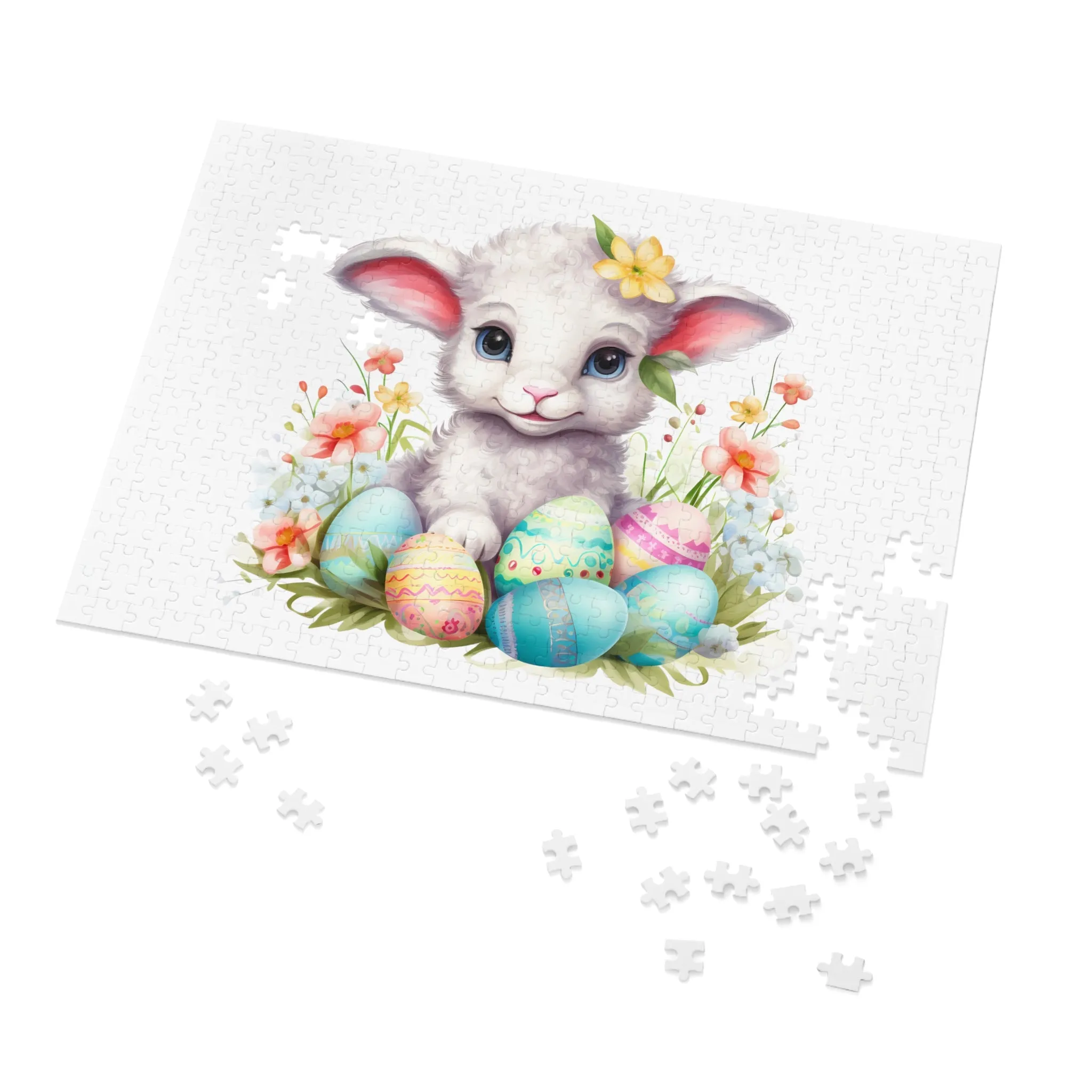 Jigsaw Puzzle, Easter, Lamb, Personalised/Non-Personalised (30, 110, 252, 500,1000-Piece)