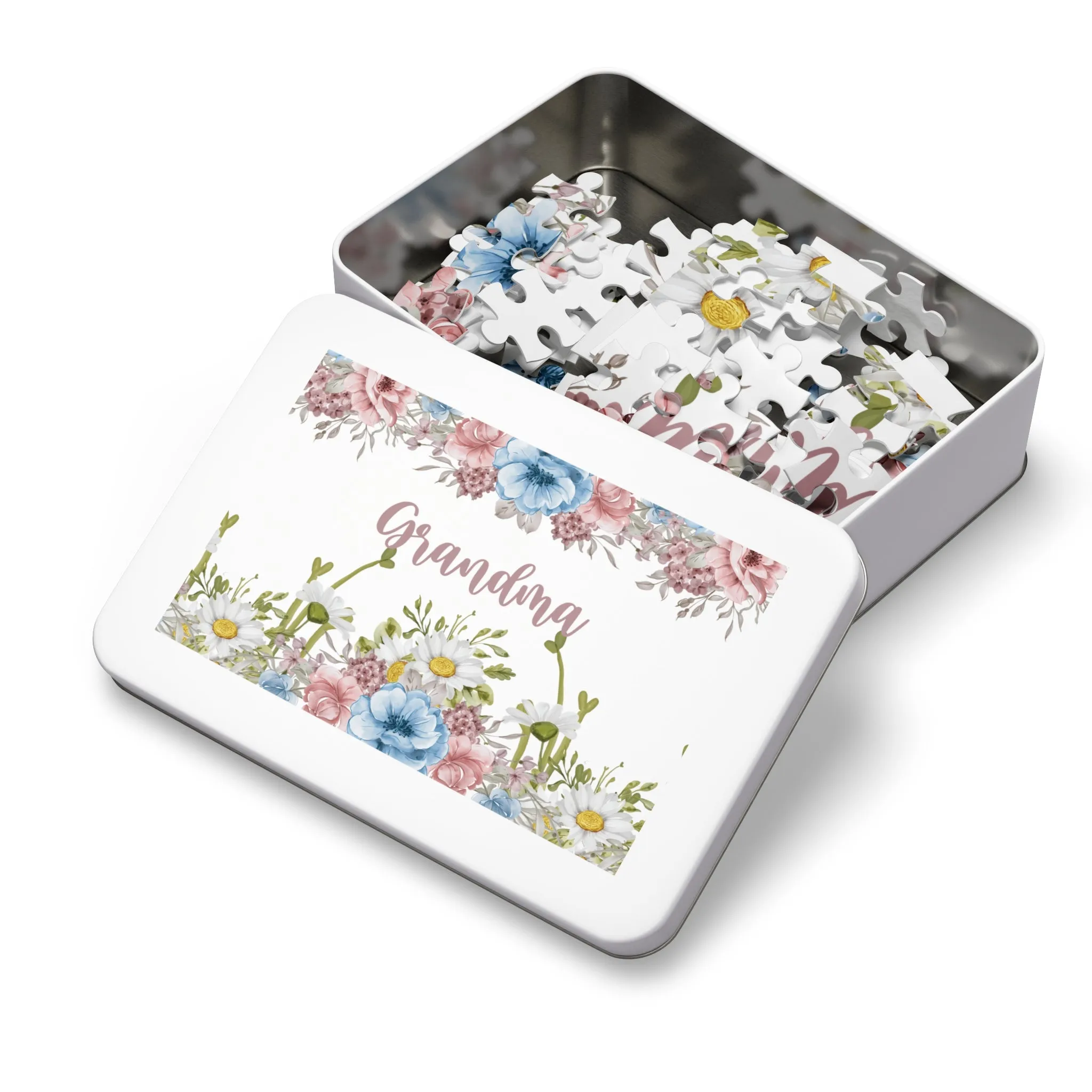 Jigsaw Puzzle, Floral, Grandma, Personalised/Non-Personalised (30, 110, 252, 500,1000-Piece)