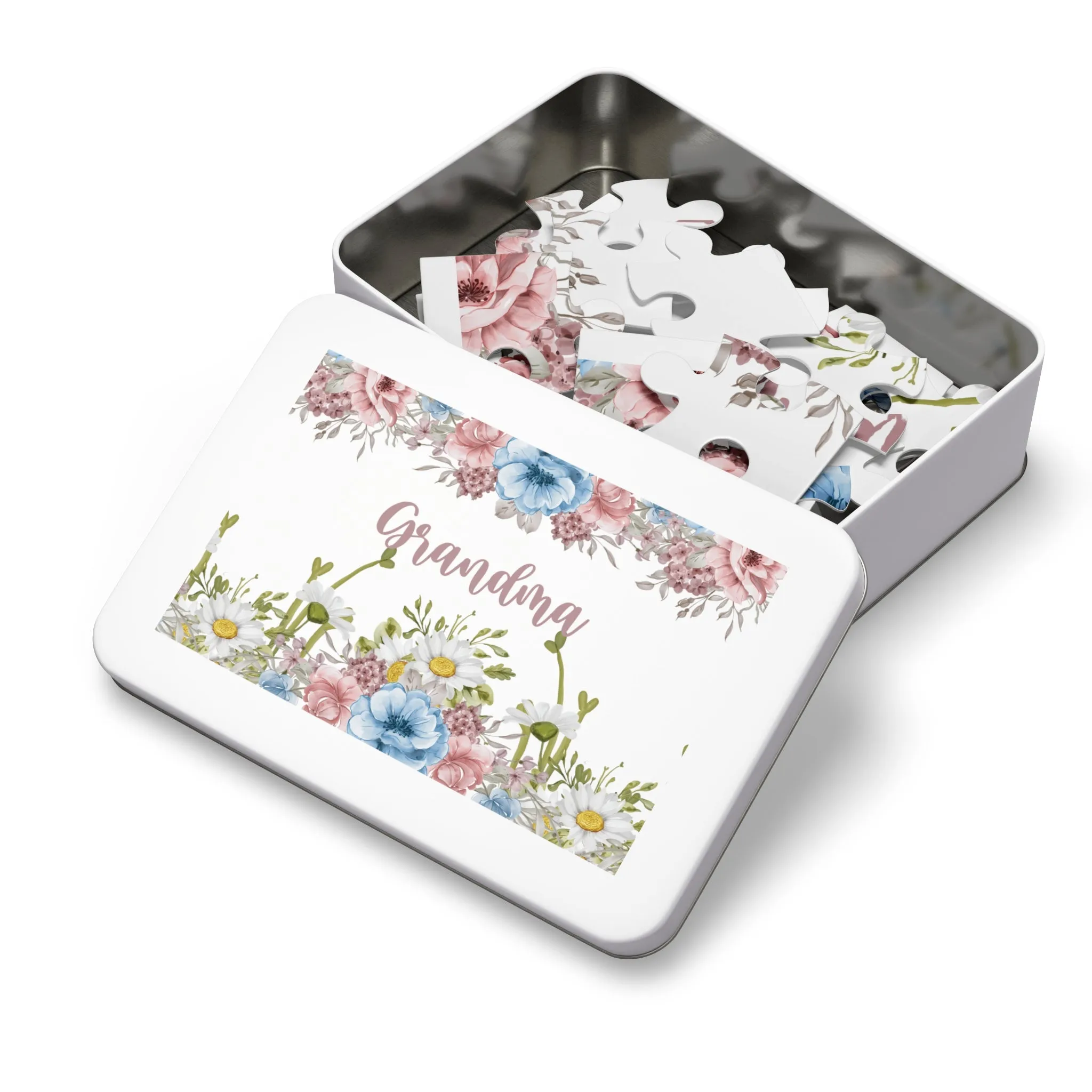 Jigsaw Puzzle, Floral, Grandma, Personalised/Non-Personalised (30, 110, 252, 500,1000-Piece)