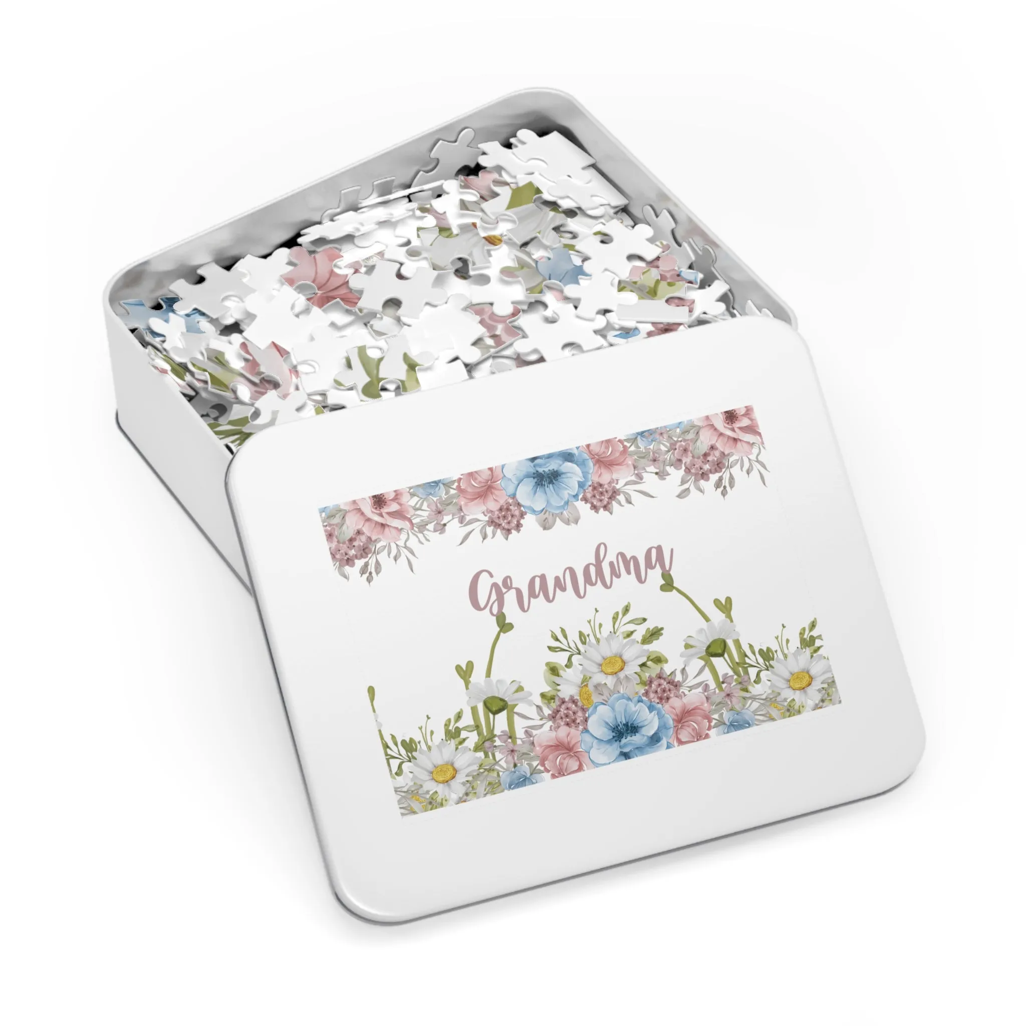 Jigsaw Puzzle, Floral, Grandma, Personalised/Non-Personalised (30, 110, 252, 500,1000-Piece)