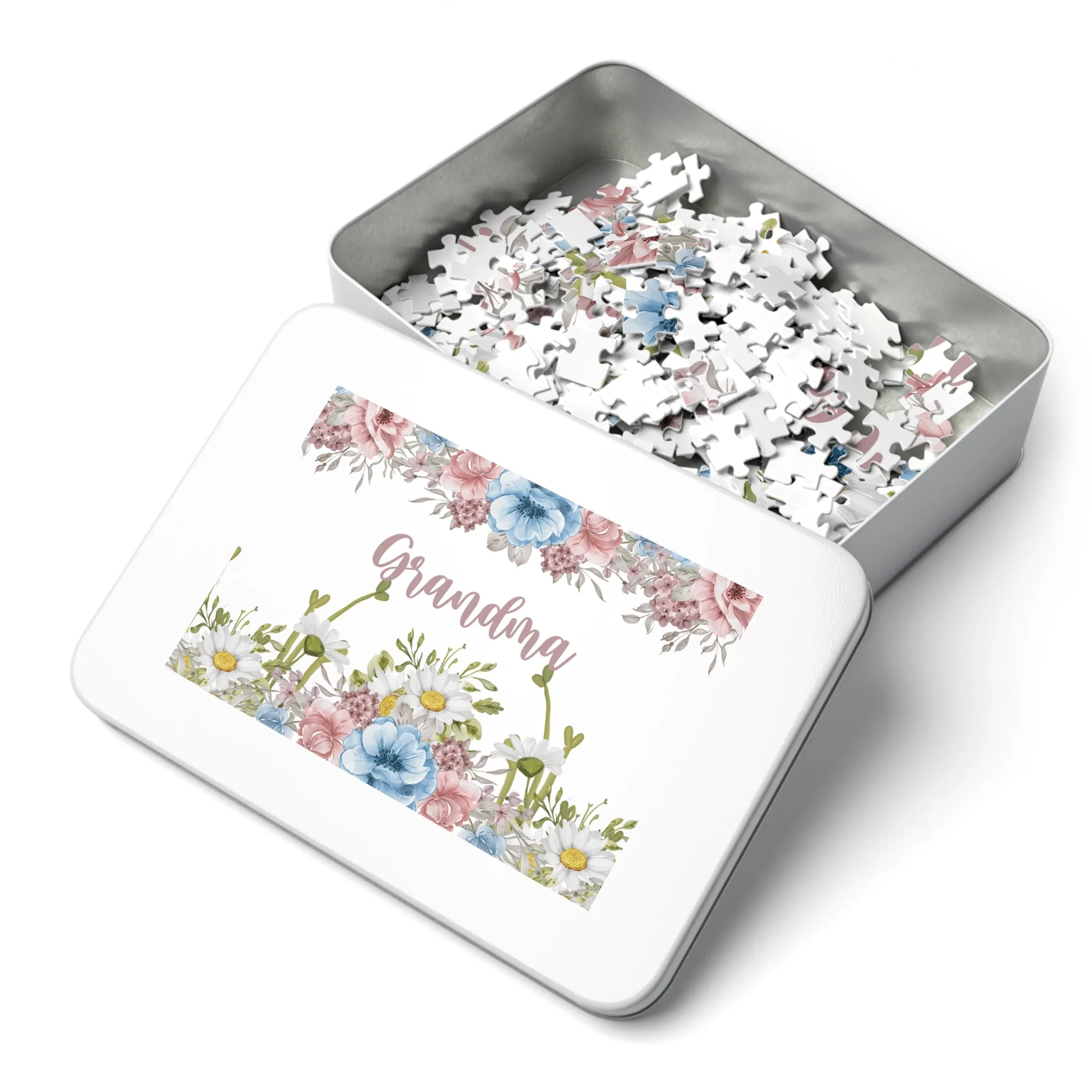 Jigsaw Puzzle, Floral, Grandma, Personalised/Non-Personalised (30, 110, 252, 500,1000-Piece)