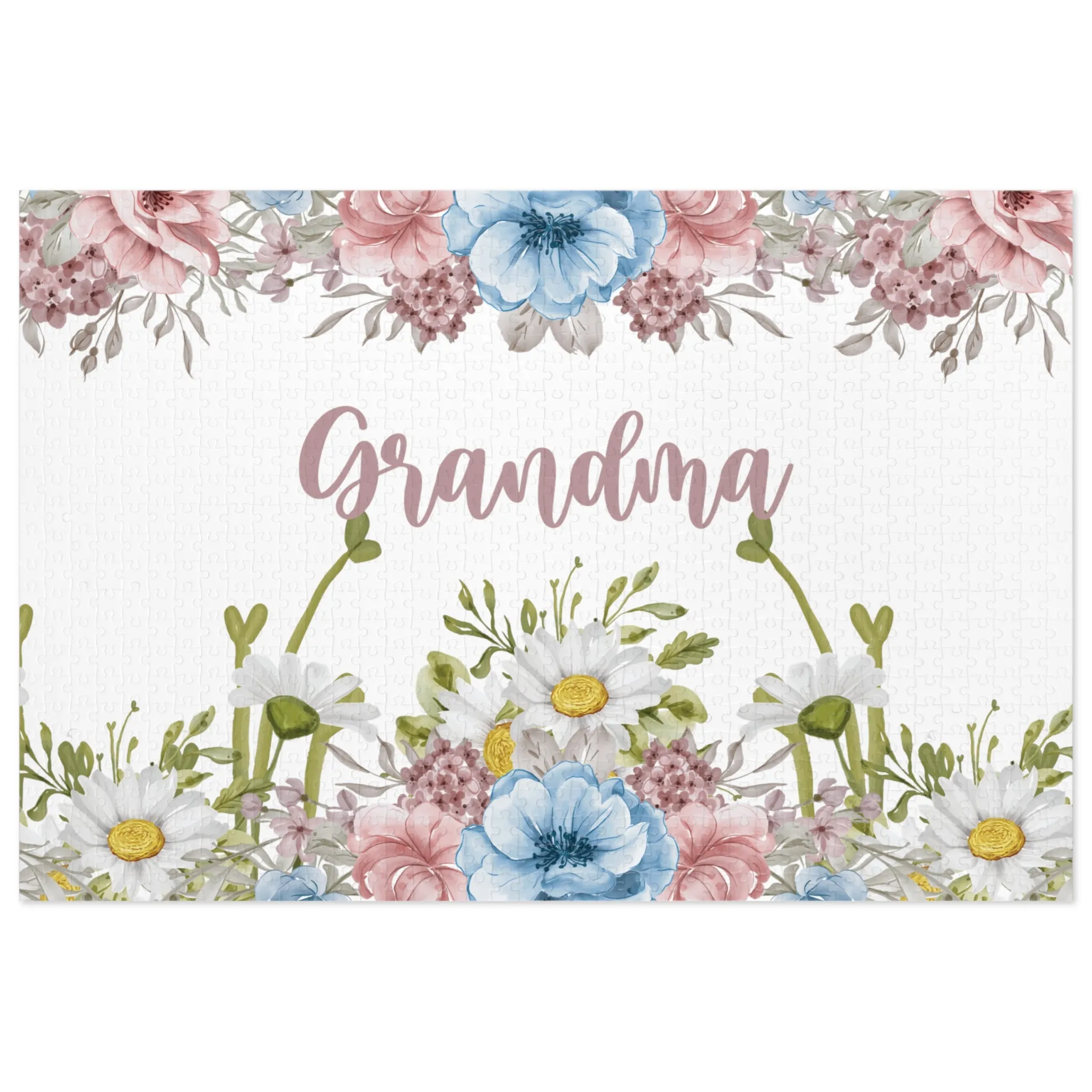 Jigsaw Puzzle, Floral, Grandma, Personalised/Non-Personalised (30, 110, 252, 500,1000-Piece)