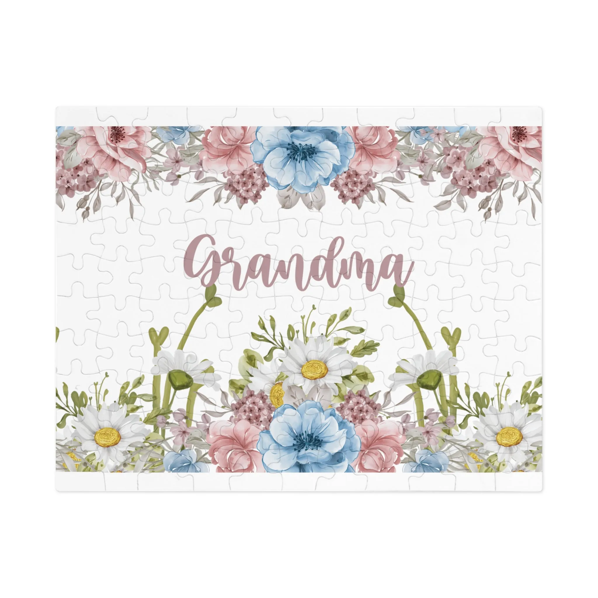 Jigsaw Puzzle, Floral, Grandma, Personalised/Non-Personalised (30, 110, 252, 500,1000-Piece)