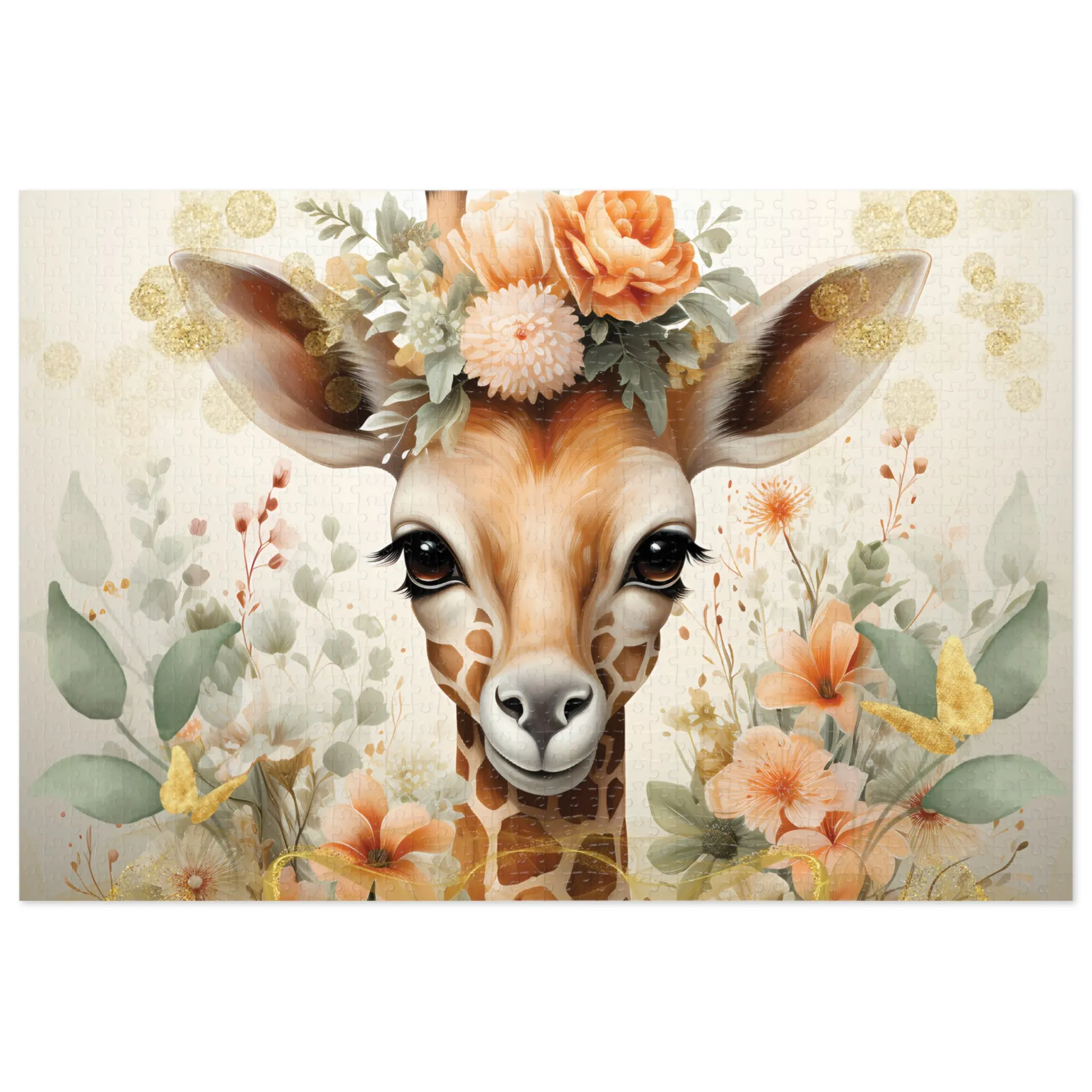 Jigsaw Puzzle, Giraffe, Personalised/Non-Personalised (30, 110, 252, 500,1000-Piece)