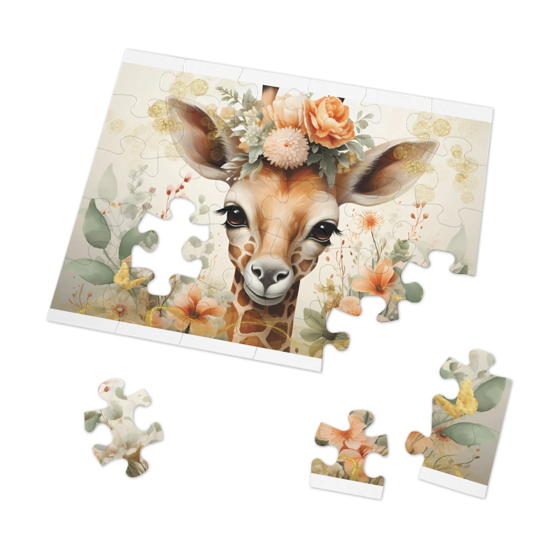 Jigsaw Puzzle, Giraffe, Personalised/Non-Personalised (30, 110, 252, 500,1000-Piece)