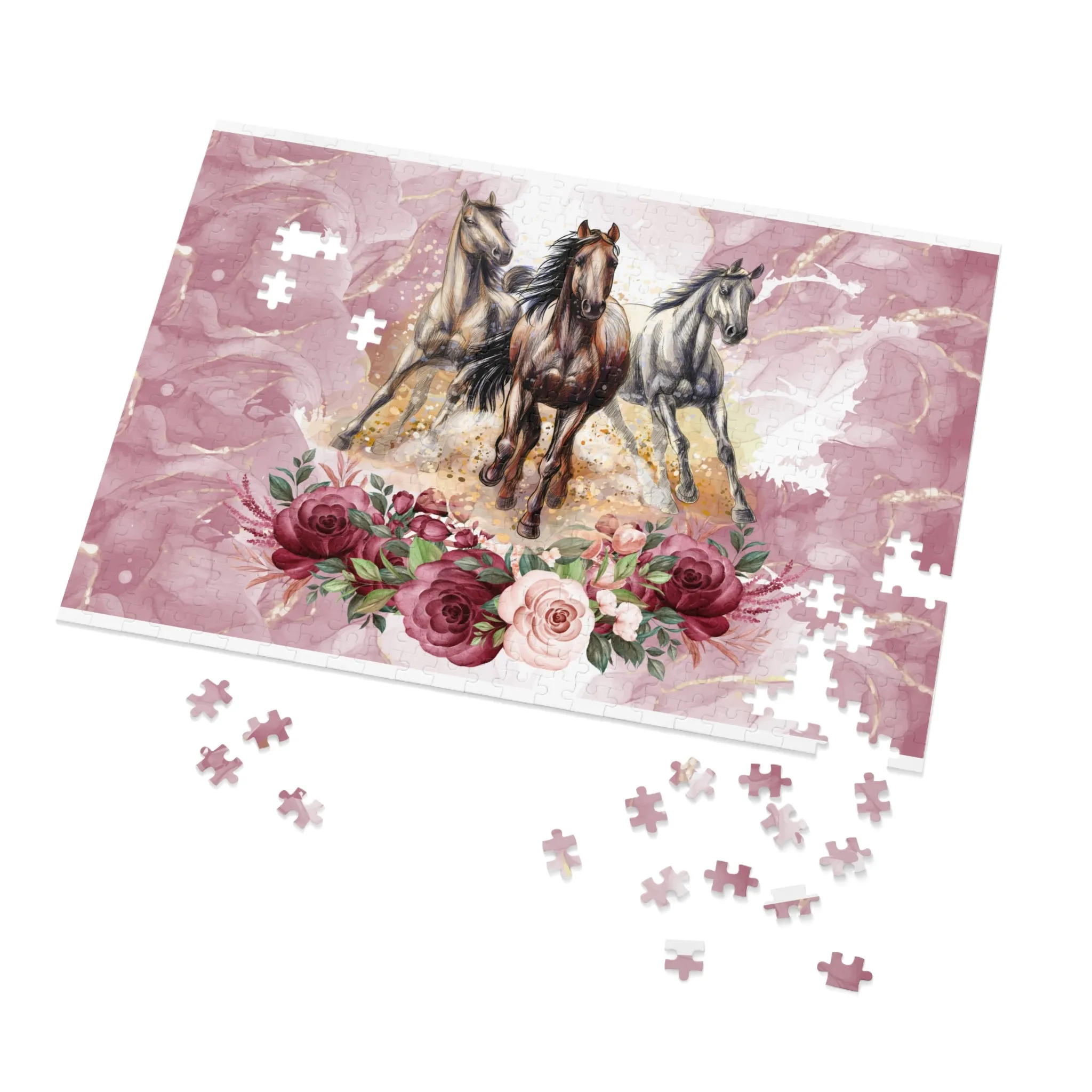 Jigsaw Puzzle, Horses, Personalised/Non-Personalised (30, 110, 252, 500,1000-Piece)