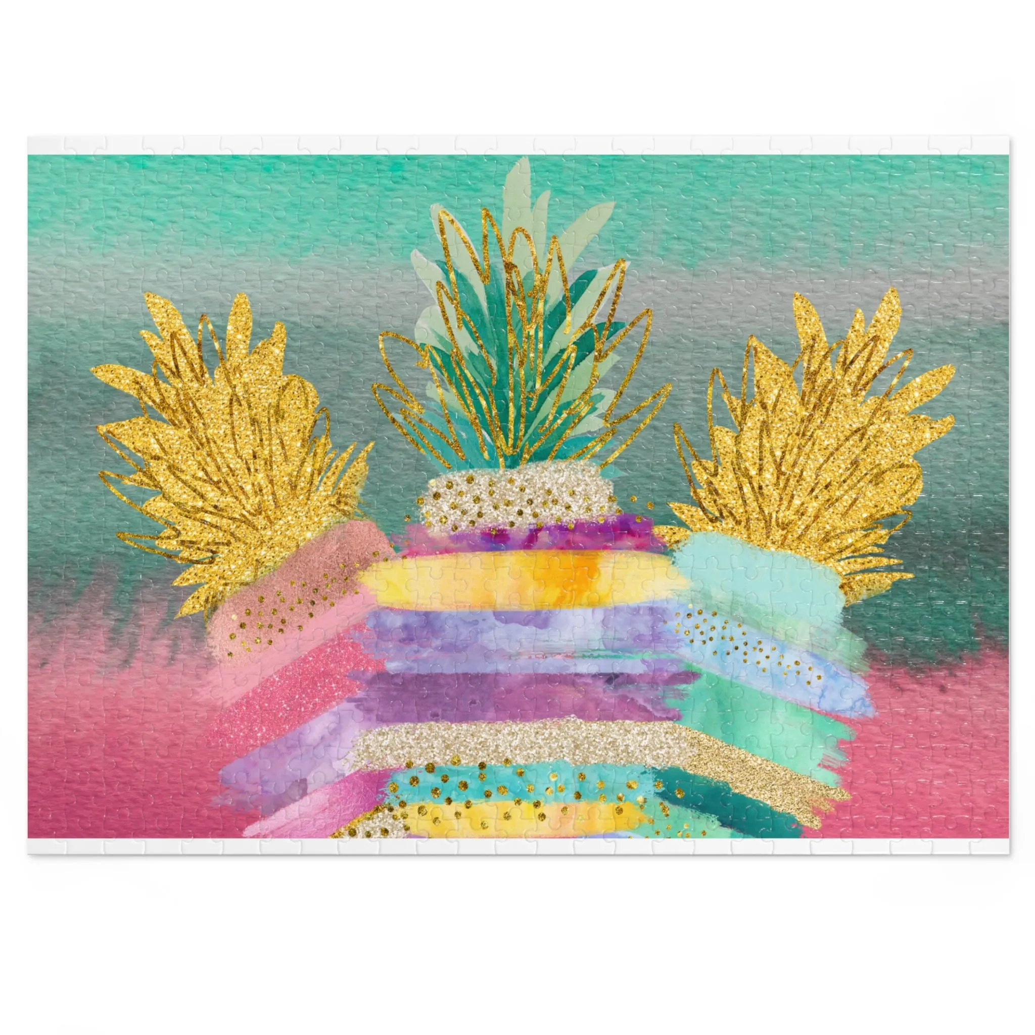 Jigsaw Puzzle, Pineapples, Personalised/Non-Personalised (30, 110, 252, 500,1000-Piece)