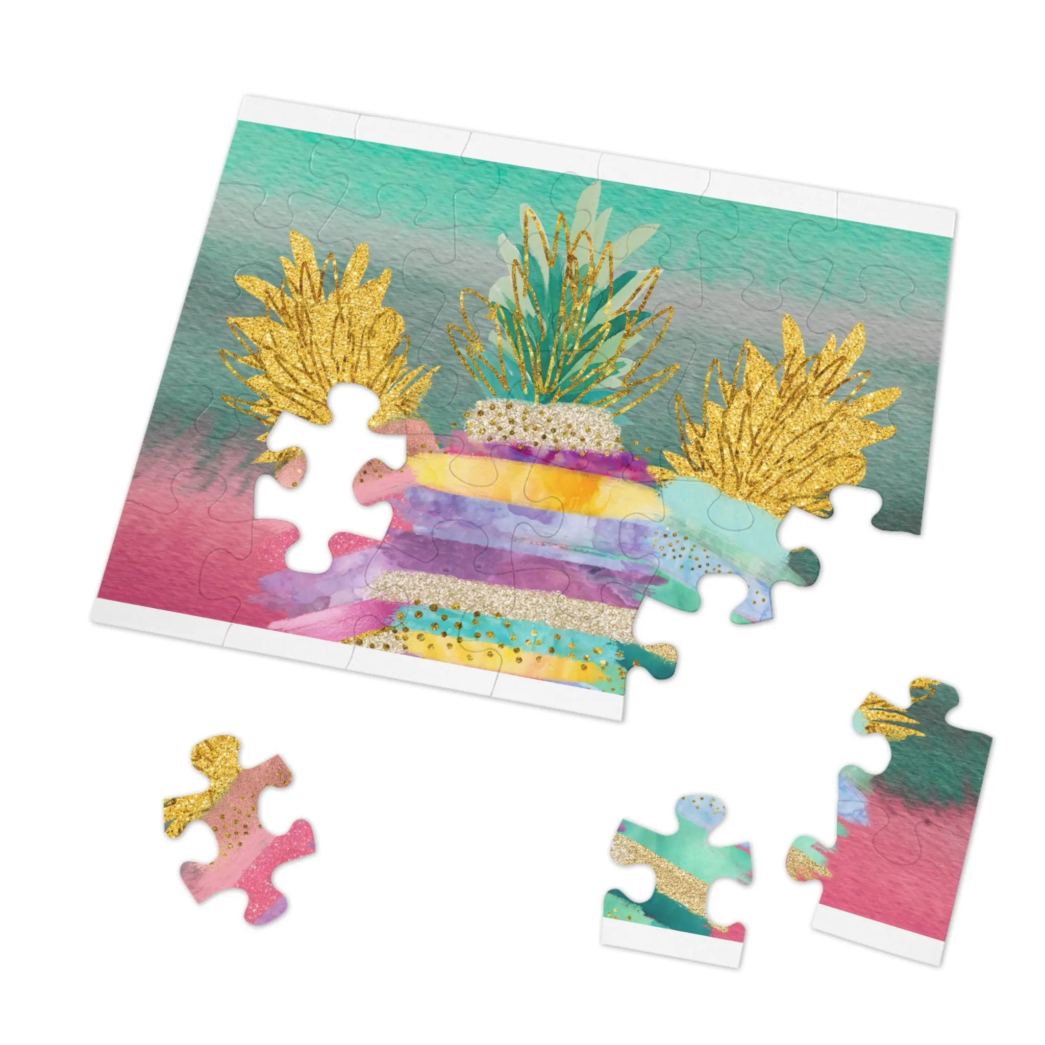 Jigsaw Puzzle, Pineapples, Personalised/Non-Personalised (30, 110, 252, 500,1000-Piece)