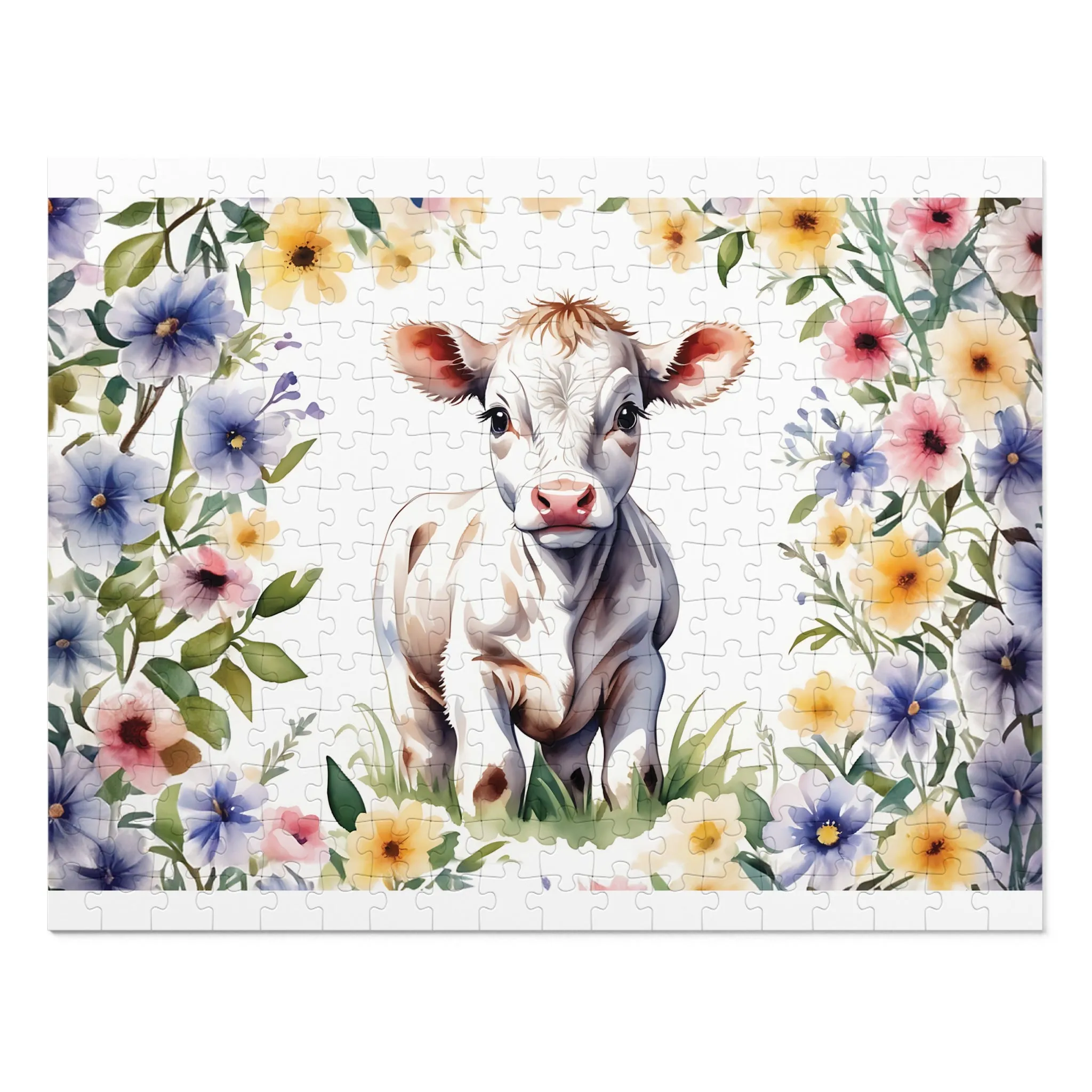 Jigsaw Puzzle, Western, Cow, Personalised/Non-Personalised (30, 110, 252, 500,1000-Piece)