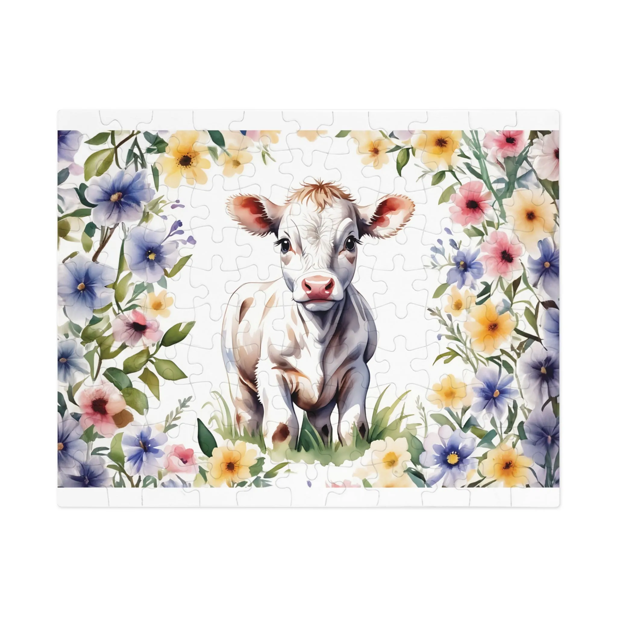 Jigsaw Puzzle, Western, Cow, Personalised/Non-Personalised (30, 110, 252, 500,1000-Piece)