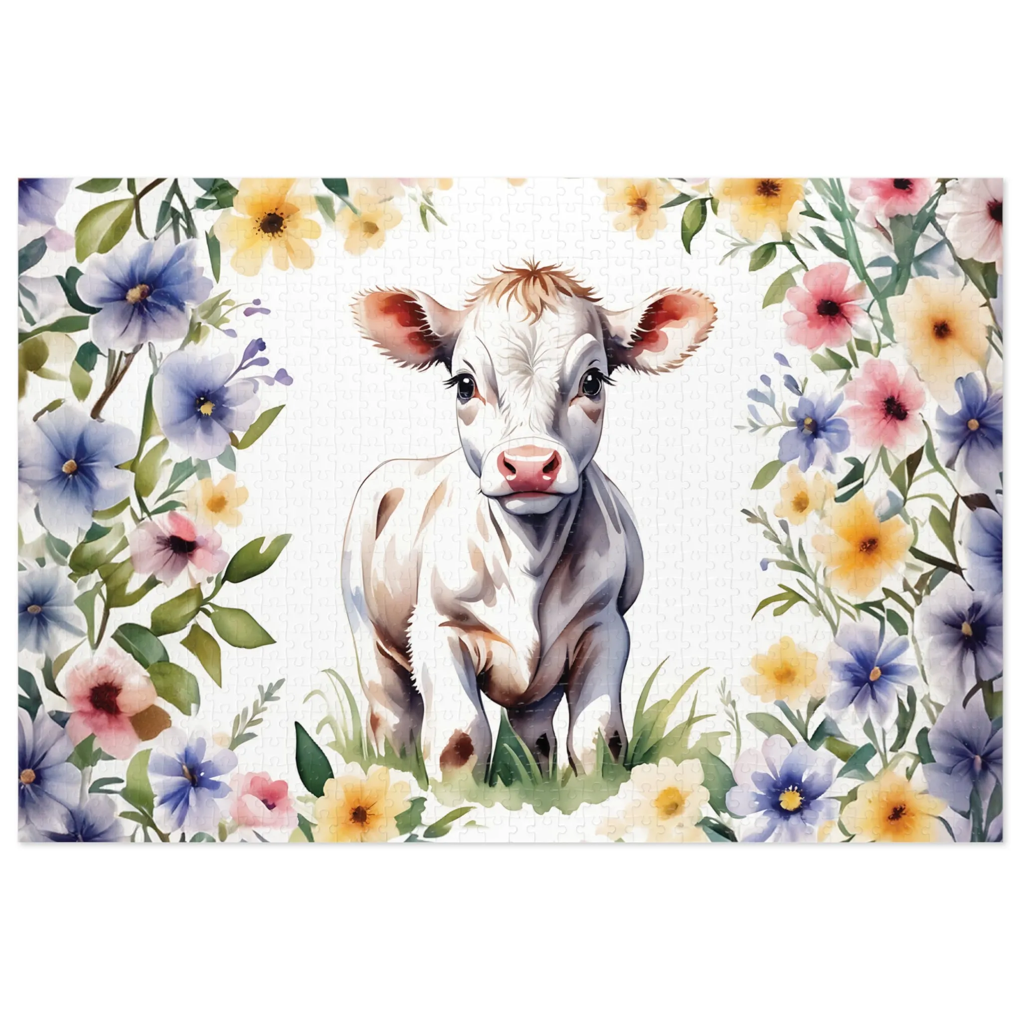 Jigsaw Puzzle, Western, Cow, Personalised/Non-Personalised (30, 110, 252, 500,1000-Piece)