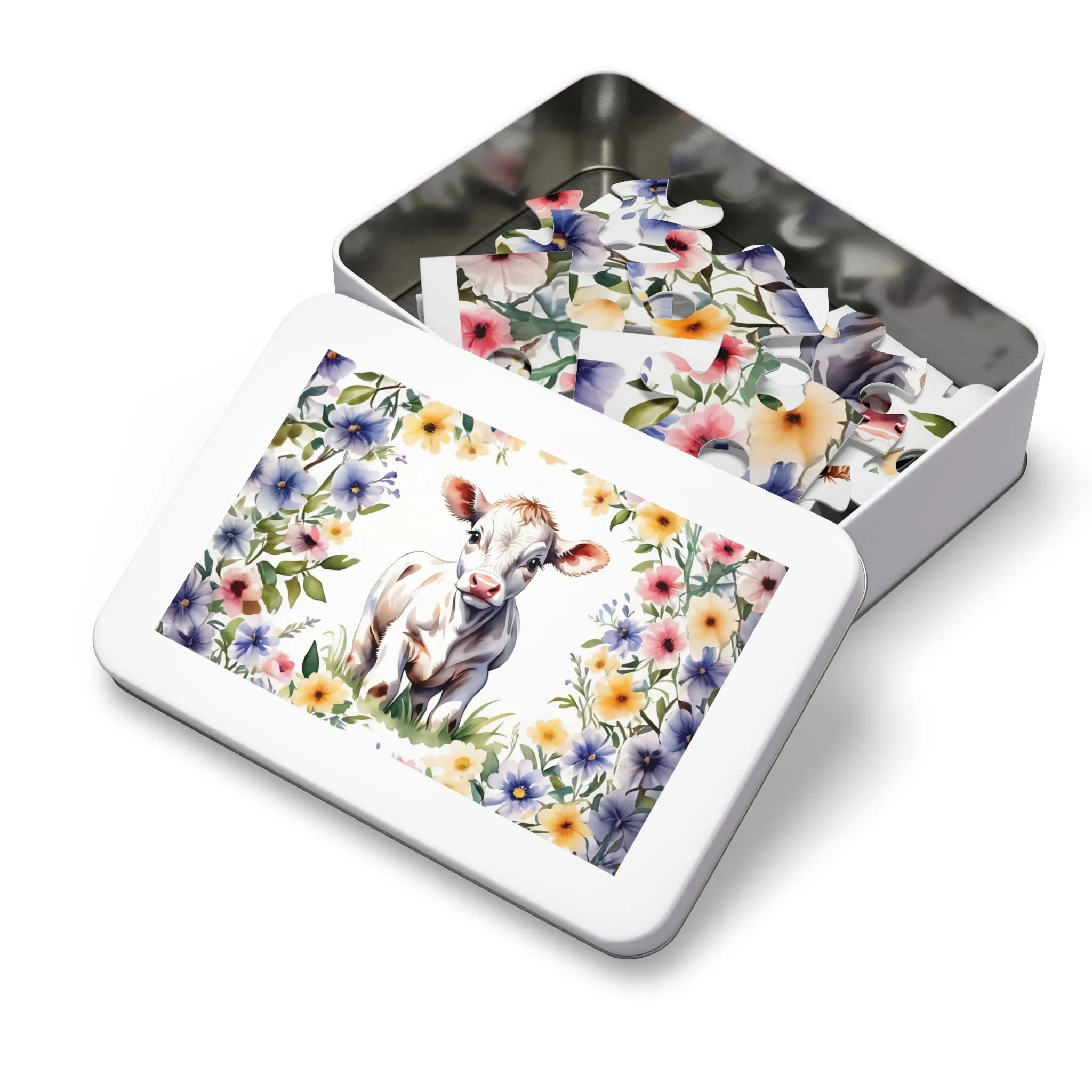 Jigsaw Puzzle, Western, Cow, Personalised/Non-Personalised (30, 110, 252, 500,1000-Piece)