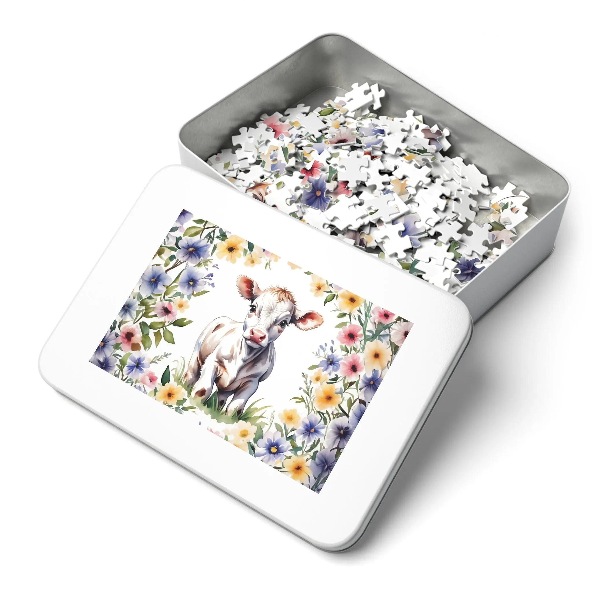 Jigsaw Puzzle, Western, Cow, Personalised/Non-Personalised (30, 110, 252, 500,1000-Piece)