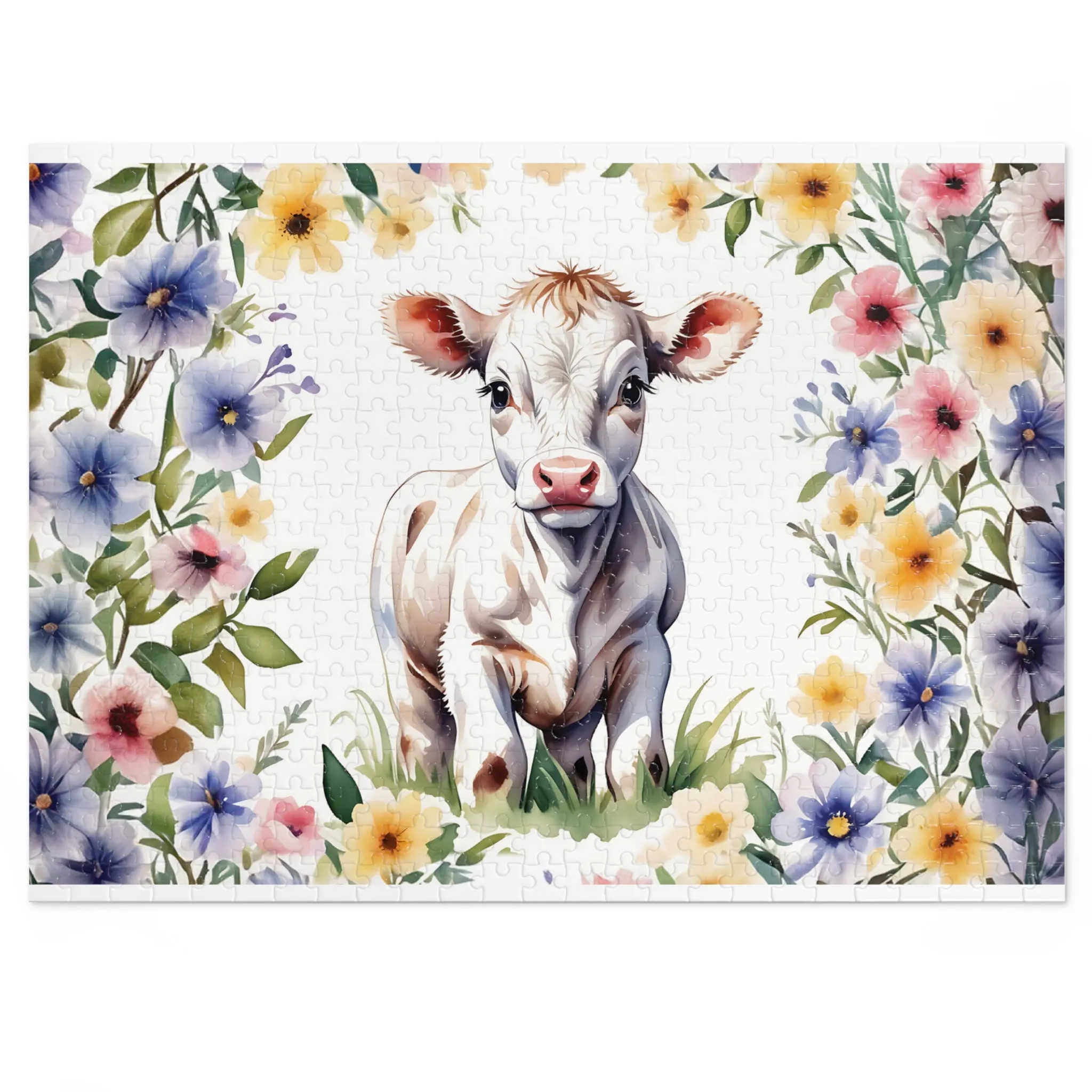 Jigsaw Puzzle, Western, Cow, Personalised/Non-Personalised (30, 110, 252, 500,1000-Piece)