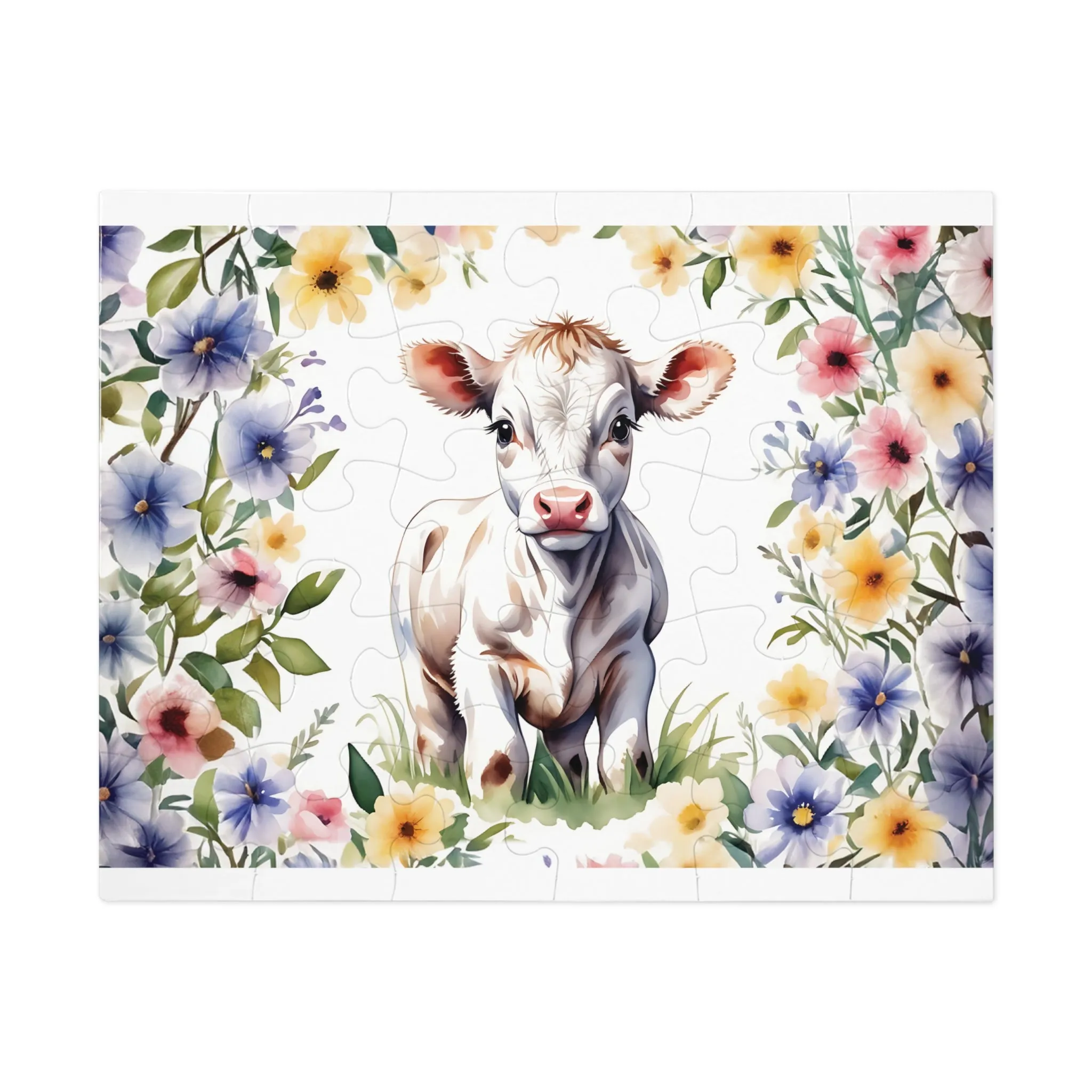 Jigsaw Puzzle, Western, Cow, Personalised/Non-Personalised (30, 110, 252, 500,1000-Piece)