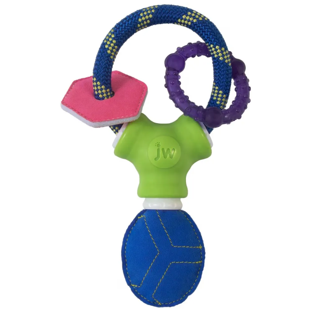 JW Puppy Connects Soft ee Toy for Dogs (Multi Colour)