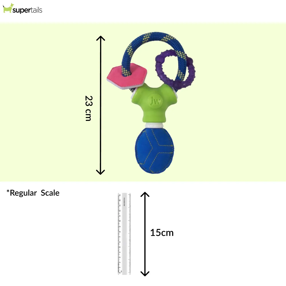 JW Puppy Connects Soft ee Toy for Dogs (Multi Colour)