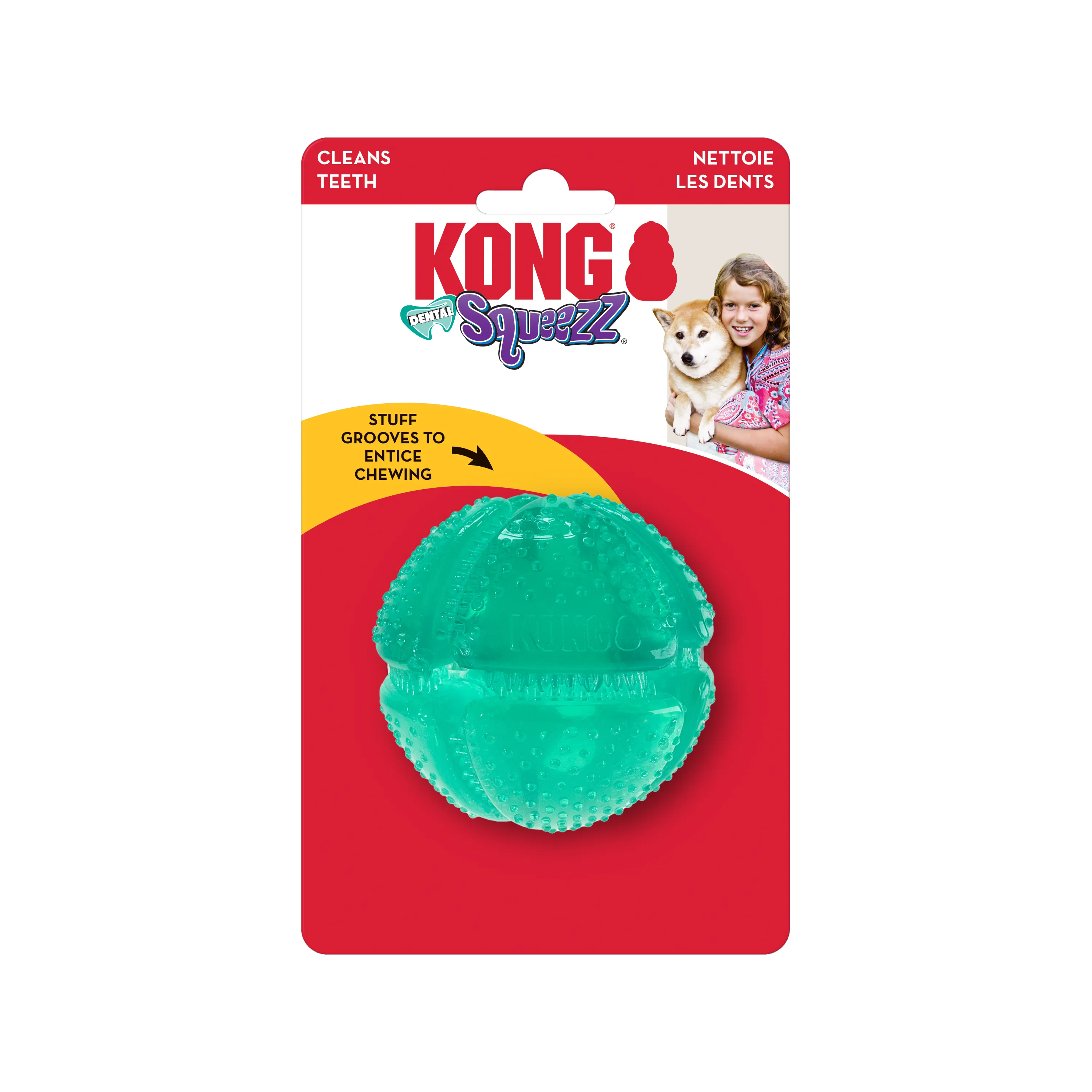 Kong Medium Squeezz Dental Ball, Dog Toy